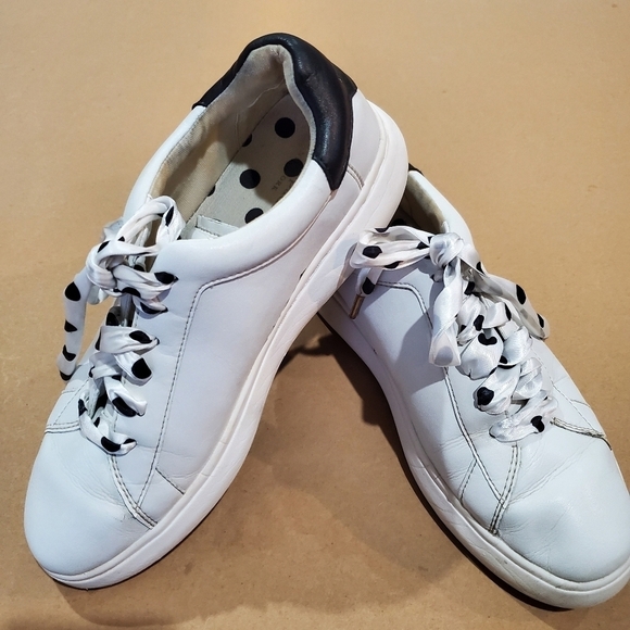 Kate Spade Polka Dot lace white sneakers Size 9.5 - Picture 1 of 11